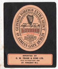 Guinness Label 6 Windward islands